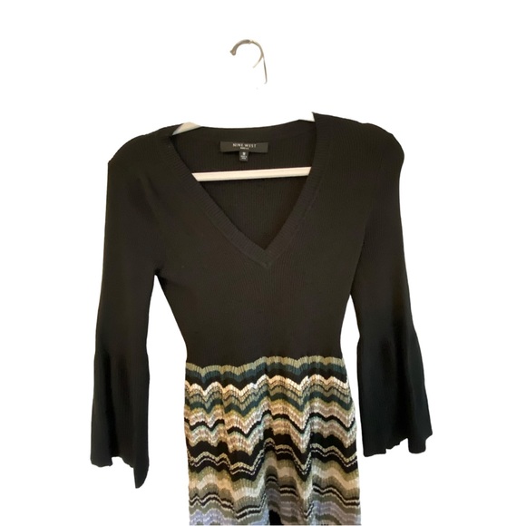 Nine West Women’s 3/4 Bell Sleeve Sweater Dress (M) - Picture 8 of 9